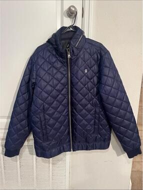 G-Star Mens Navy Quilted Puffer Jacket , Size XL